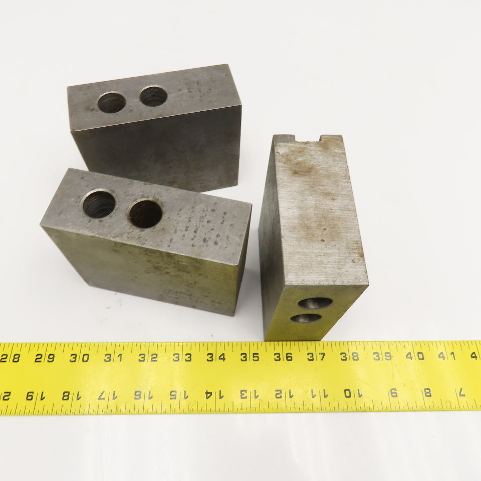 4-3/4" x 1-3/4" x 4" Serrated Lathe Chuck Jaws 30mm Mounting Lot Of 3