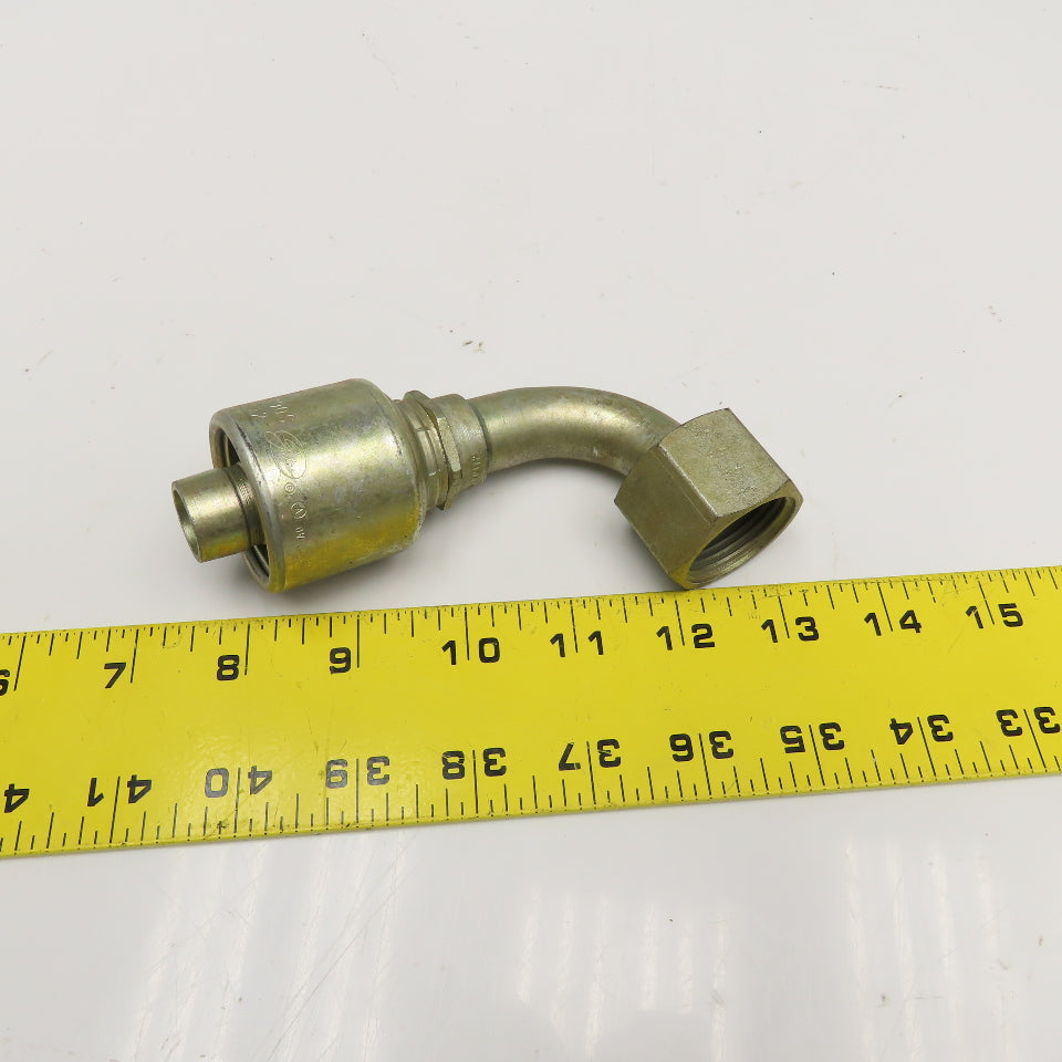 Gates 12G-12FFORX90S 3/4" (-12) ID Hose Crimp x 3/4" Female Flat Face Seal 90°