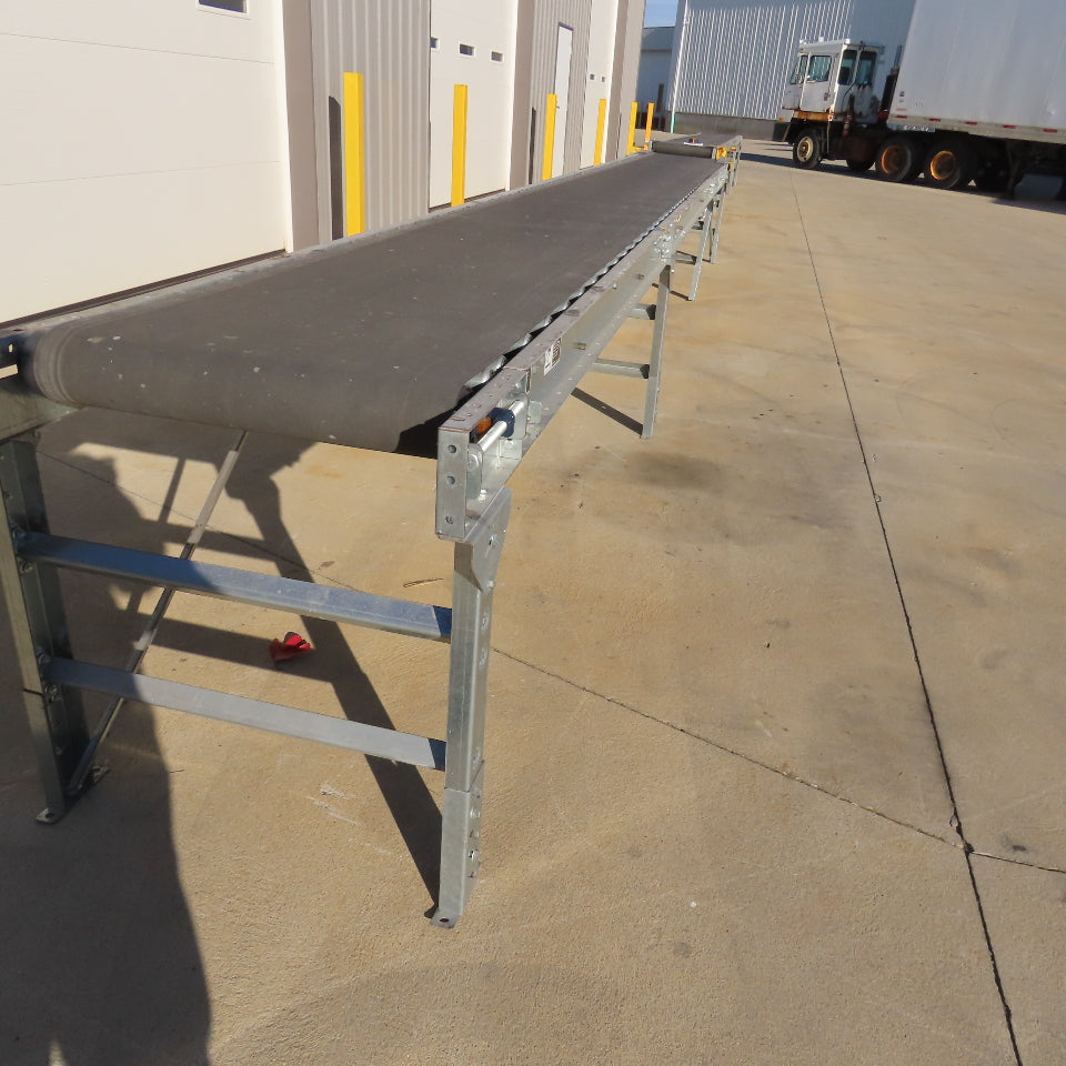 24" x 24' Belt Over Roller Conveyor 115V 1Ph 25FPM .5Hp Variable Speed