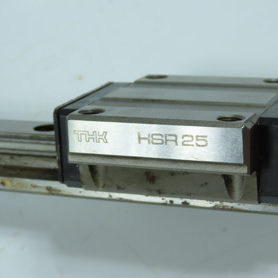 THK HSR25 23mm x 22mm Linear Guide Rail with 2 Bearing Blocks 16-1/2" Long