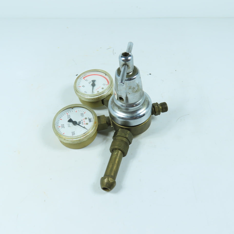 L-TEC R-2715510 90A3 Gas Regulator with Dual Gauges