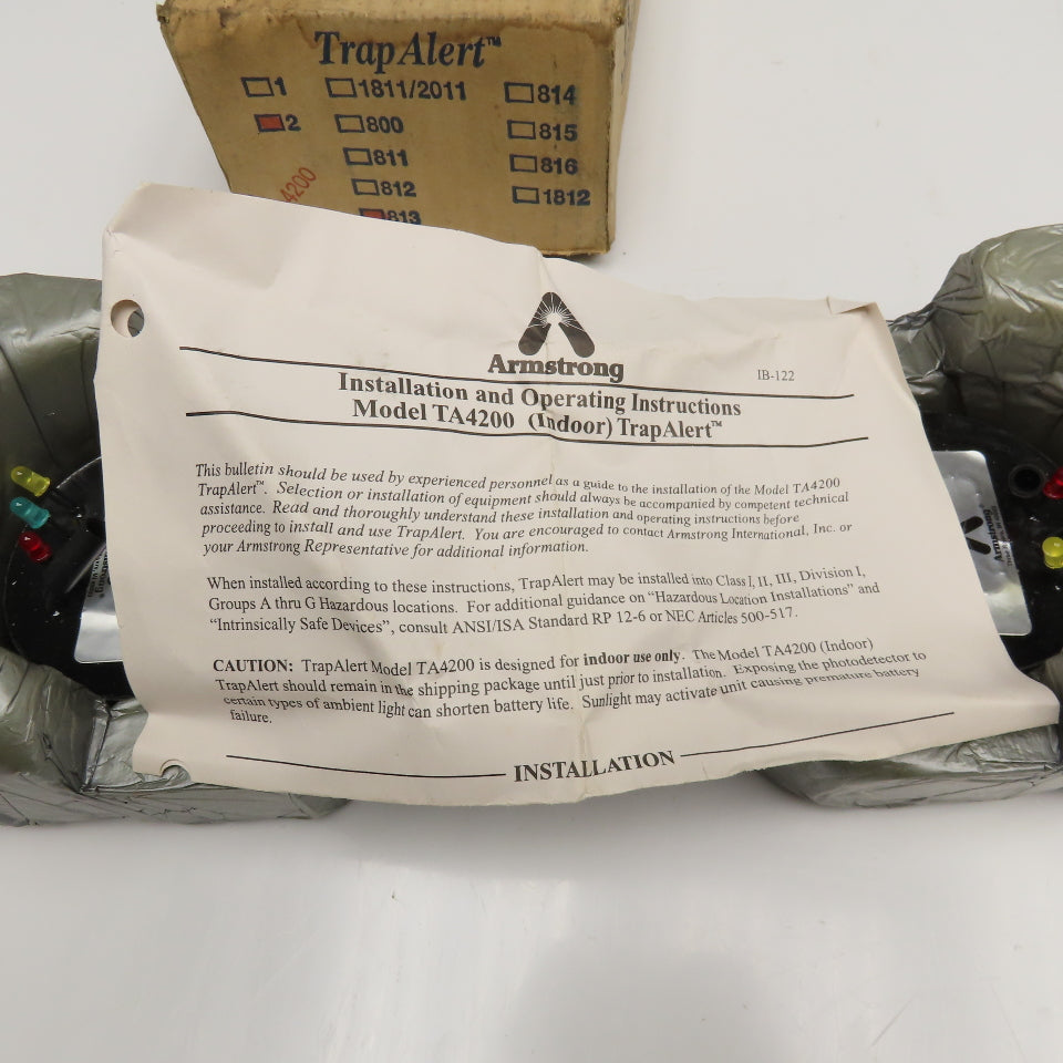 Armstrong Trap Alert TA4200 Steam Trap Prime Alert NOS Lot Of 2
