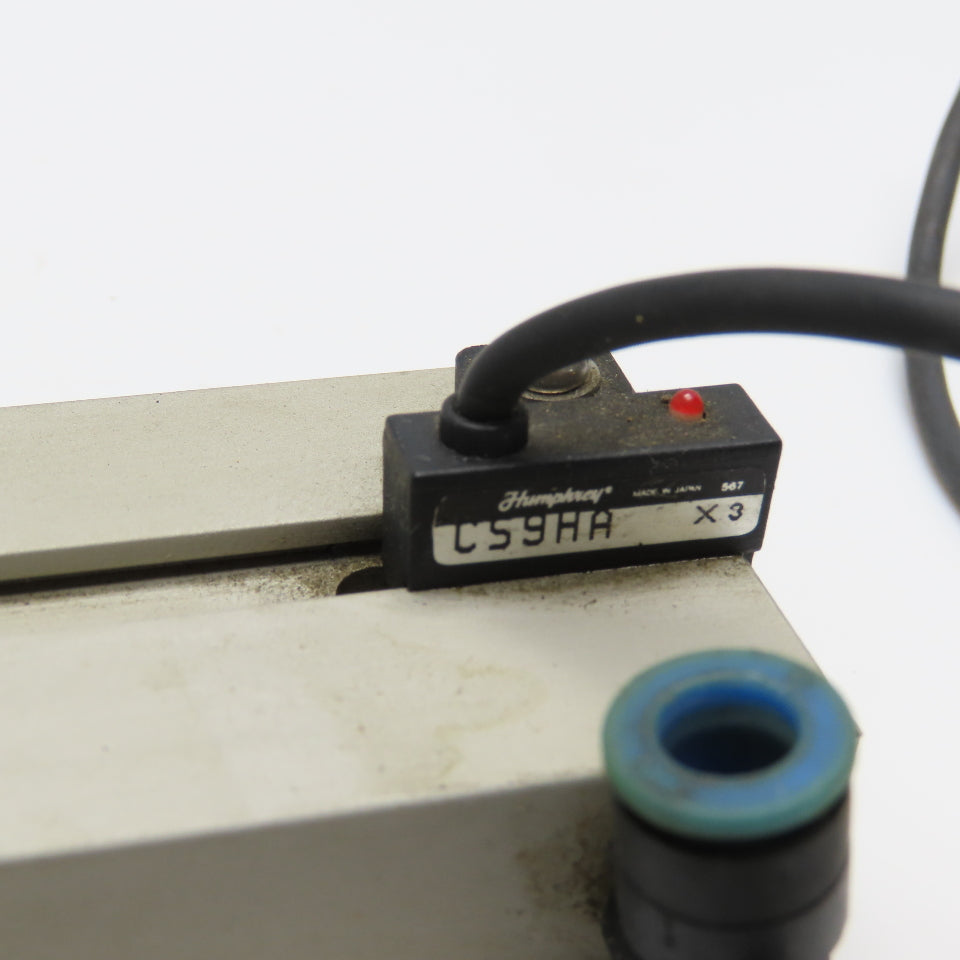 Humphrey 10X3 10mm Bore 3" Stroke Twin Rod Pneumatic Cylinder #10-32 Ports