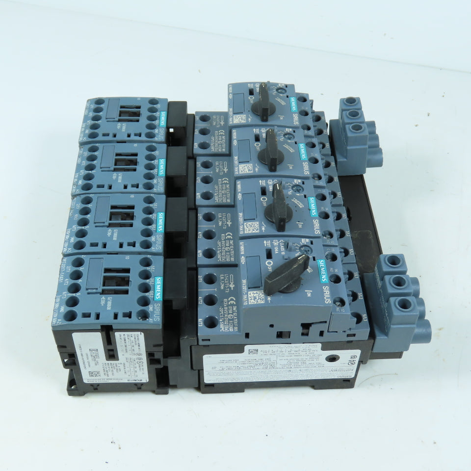Siemens 3RT2017-1AK61 3RV2011-1HA10 Motor Starter Protector & Contactor Lot/4