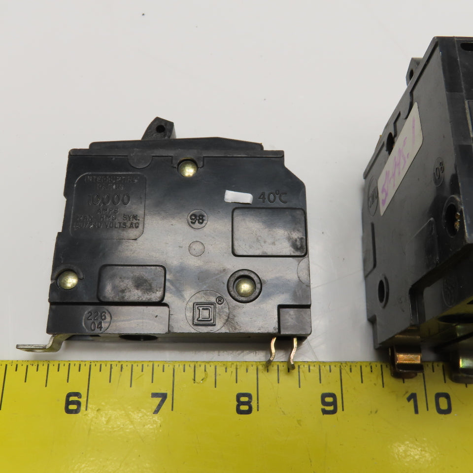 Square D Q0B 20A Single Pole Circuit Breaker 120/240V Used Lot Of 4