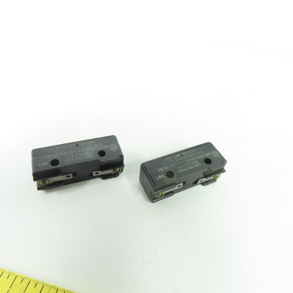 Honeywell Micro Switch WZ-3R53 Limit Switch 15A 125,250 Or 480VAC 1/4HP Lot Of 2