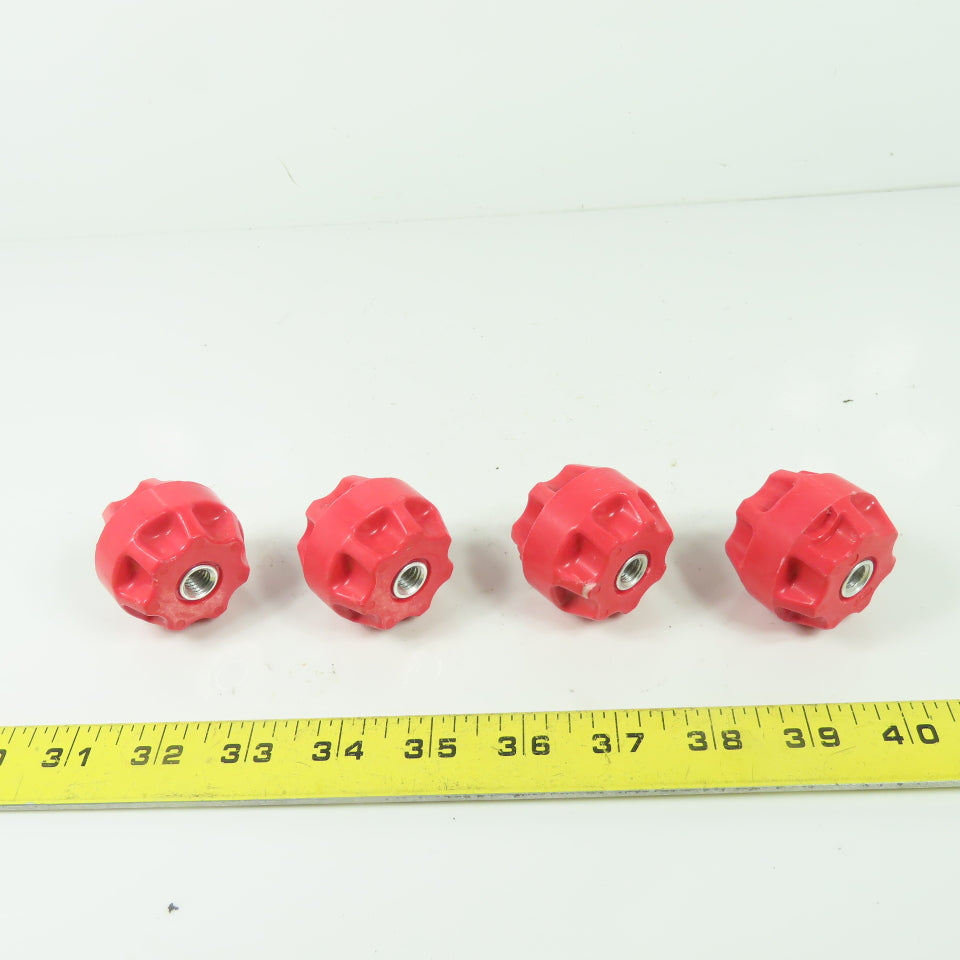 Electric Insulator Stand Off 1-3/8" Tall 1.73" OD 3/8"-16 Thread Lot Of 4