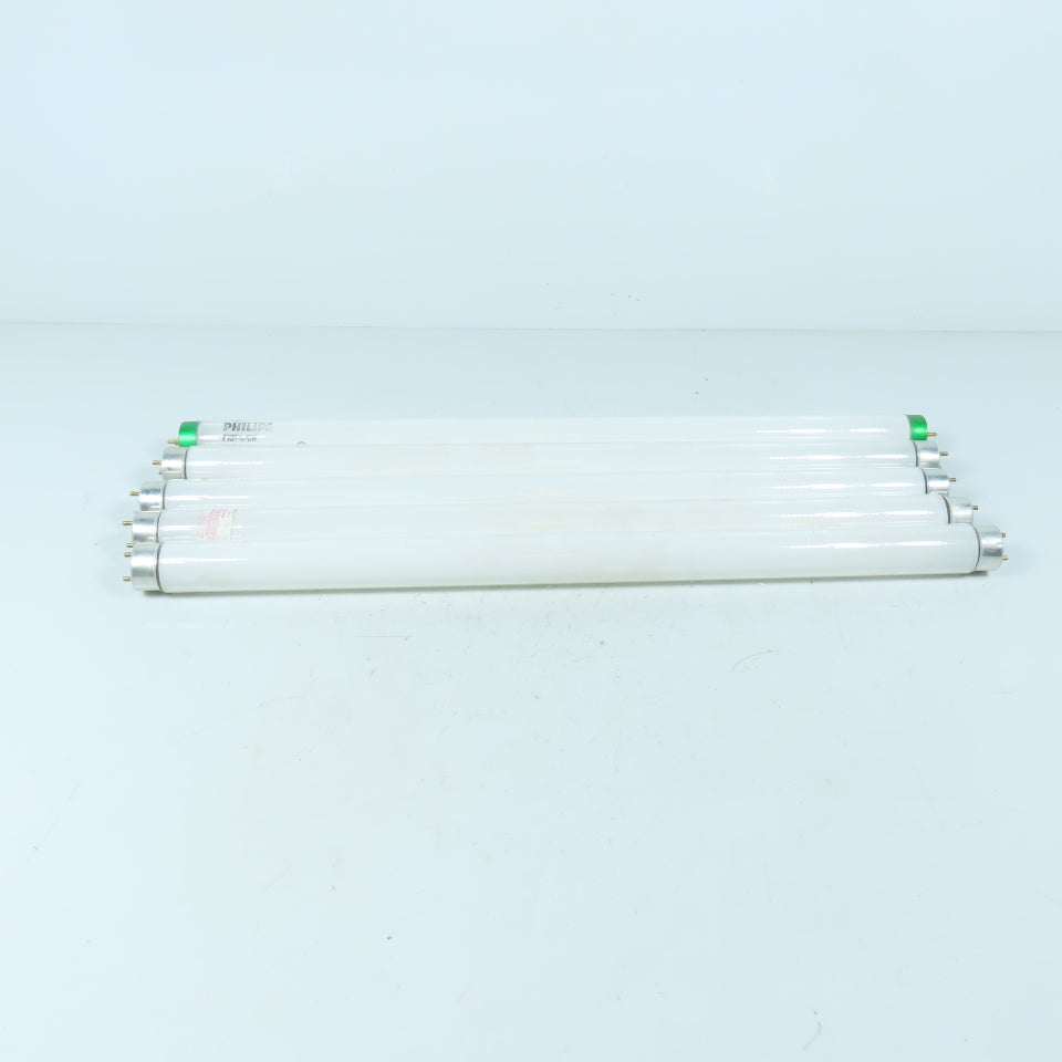 Philips F15T8/CW Fluorescent Light Bulbs 15W T8 Cool White 18" Lot Of 5