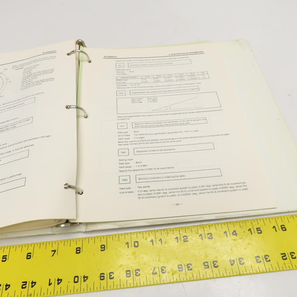 GE Fanuc GFZ-62560E/01 Series 15 Model B CNC Parameter Manual Binder
