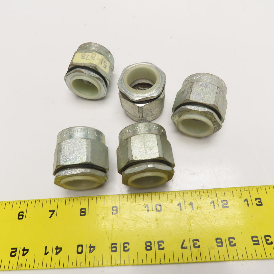Appleton HUB100 1" IMC Rigid Conduit Hub Electroplated Zinc Lot Of 5