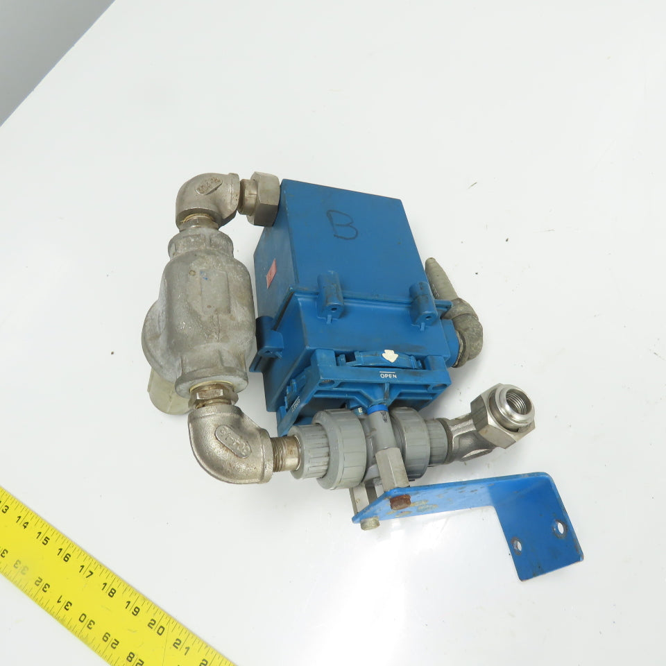True Blue Plas-O-Matic EBV-65 Electric Actuator Valve 1/2" 120VAC 2A