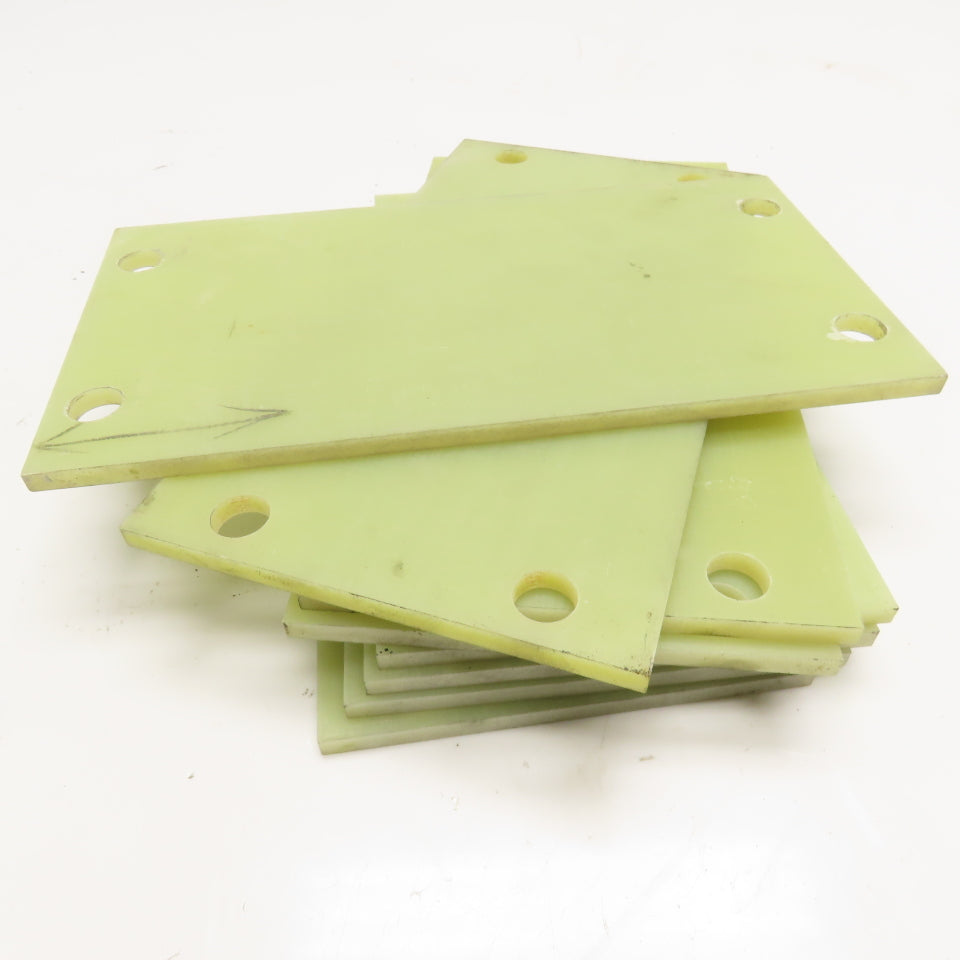 5" x 9-1/2" x 0.265" Laminate Fiberglass Garolite Style Plate Lot Of 8