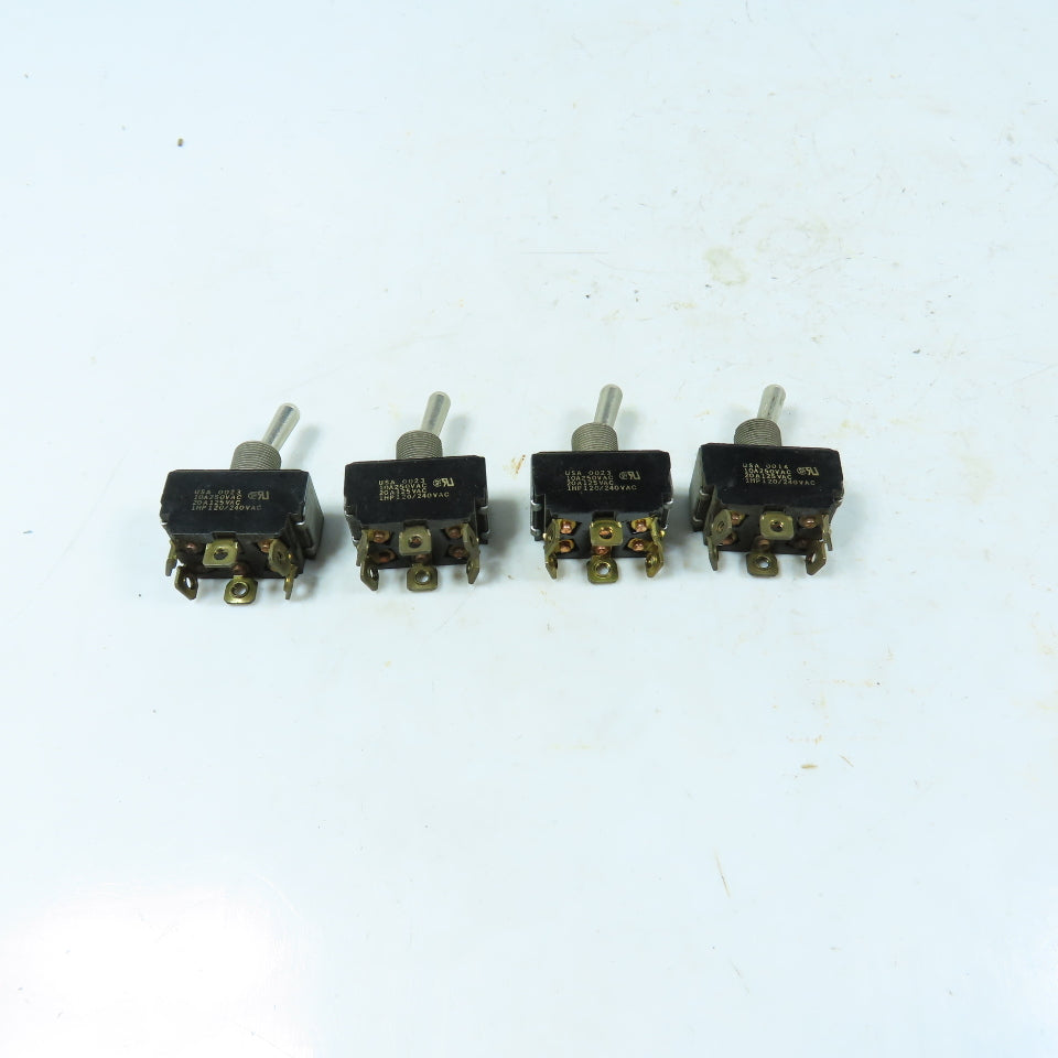 Eaton Cutler Hammer DPDT Toggle 20A 125V Heavy Duty DPDT Toggle Switch Lot of 4