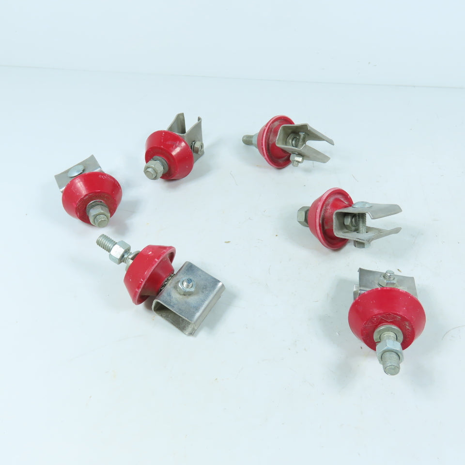 Insul-8 Corp 8300-W Red Conductor Bar Insulators Lot of 6
