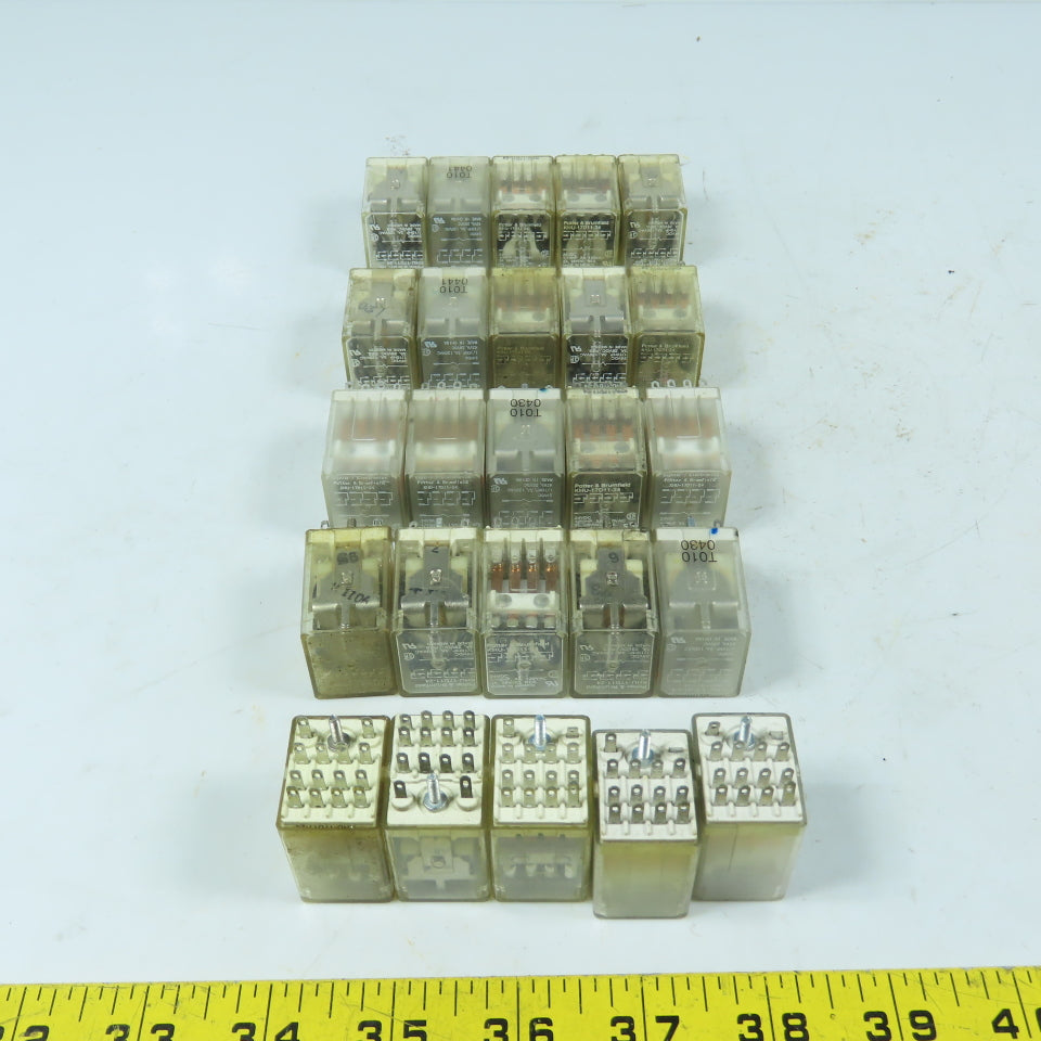Potter & Brumfield KHU-17D11-24 Relays 24VDC 4PDT 3A Lot of 25