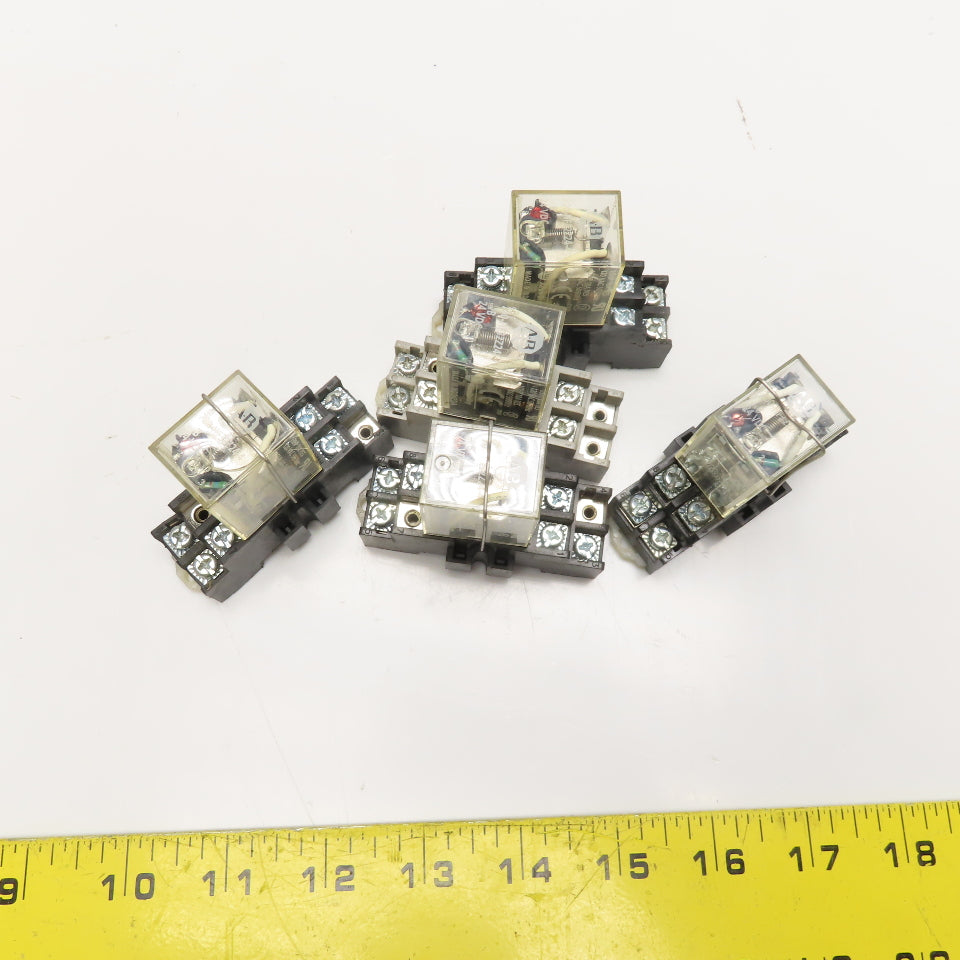 Allen Bradley 700-HF32Z24-4 24VDC Plug On Relay W/ Socket Base Lot Of 5