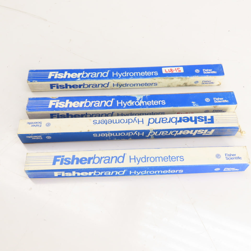 Fisher Scientific 11-585A Fisherbrand Twaddle Hydrometers 0-26 Range Lot of 4