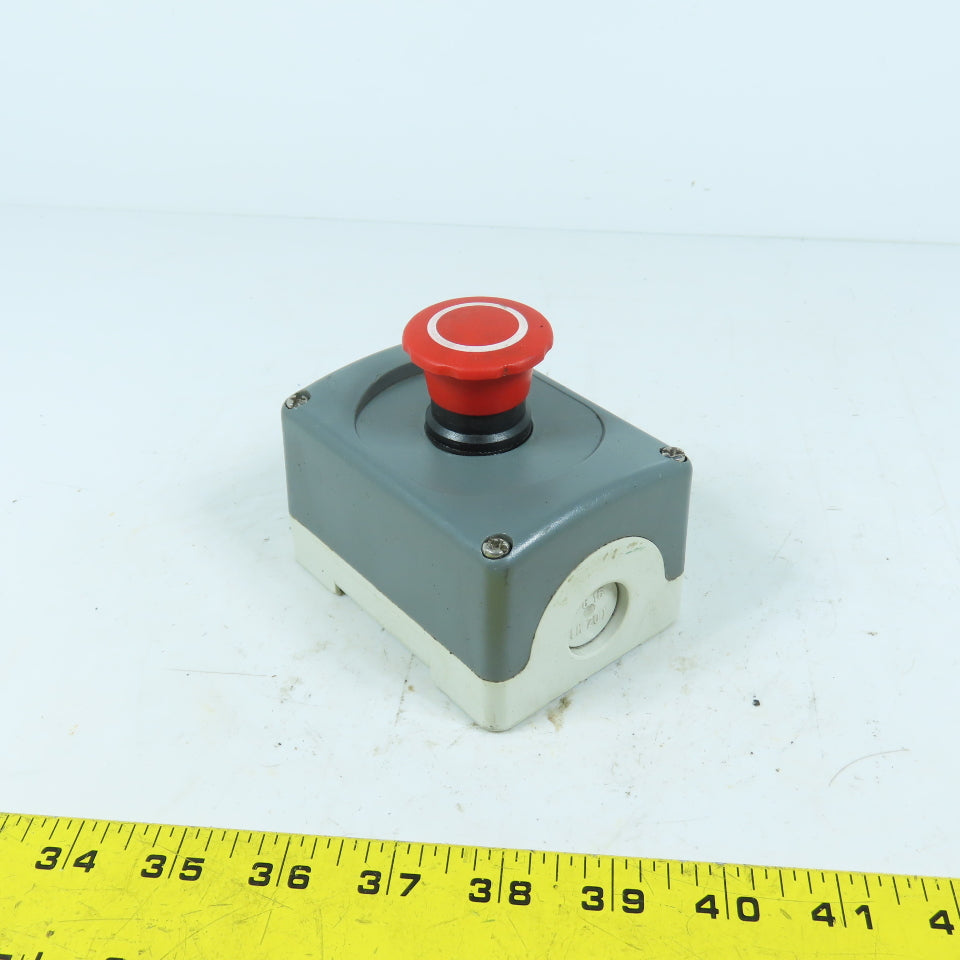 ABB CE4P-10R-02 Emergency Stop Push Button Station 300V 5A NC Enclosure