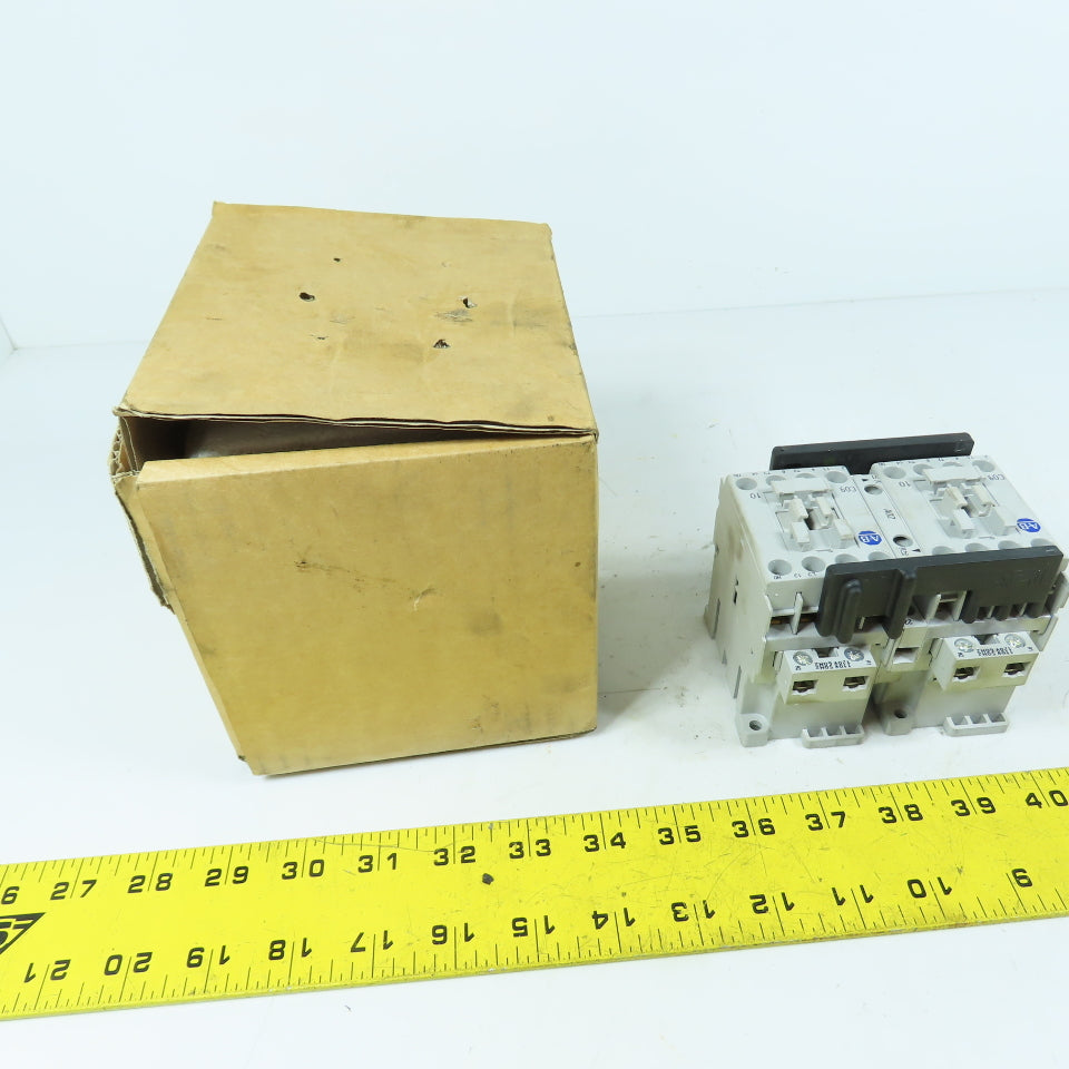 Allen-Bradley 104-C09D22 9A IEC Reversing Contactor 120V Coil 3-Pole Series B