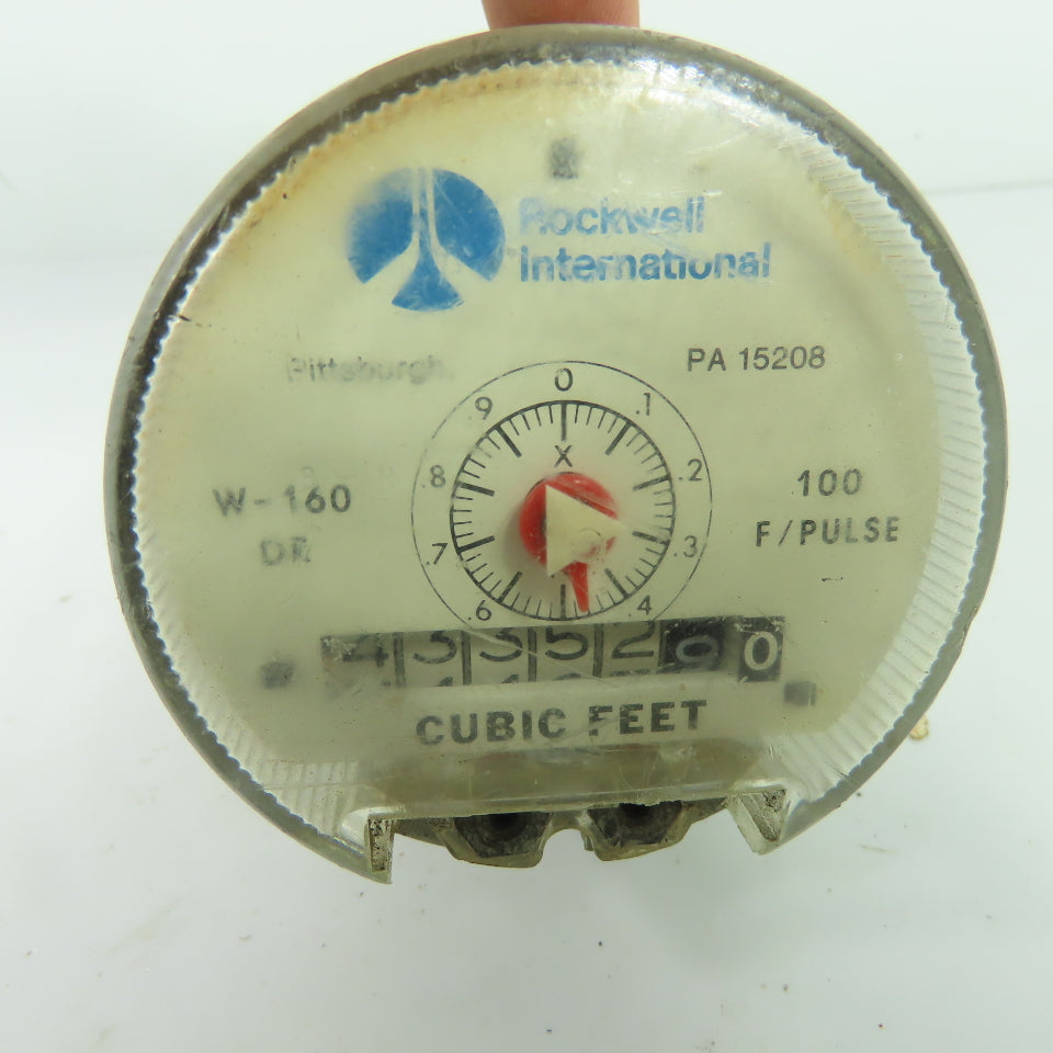 Rockwell International W-160 DR Meter Register Totalizer Cubic Feet