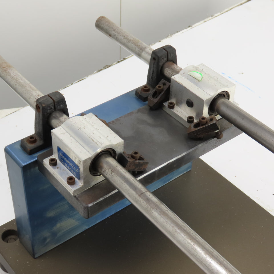 32" x 12" x 1" Thick Aluminum Fixture Setup Sliding Jig Fixture 23" Stroke