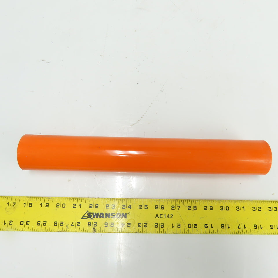 2.14" OD x 14-1/2" OAL Orange Coated Gravity Conveyor Roller