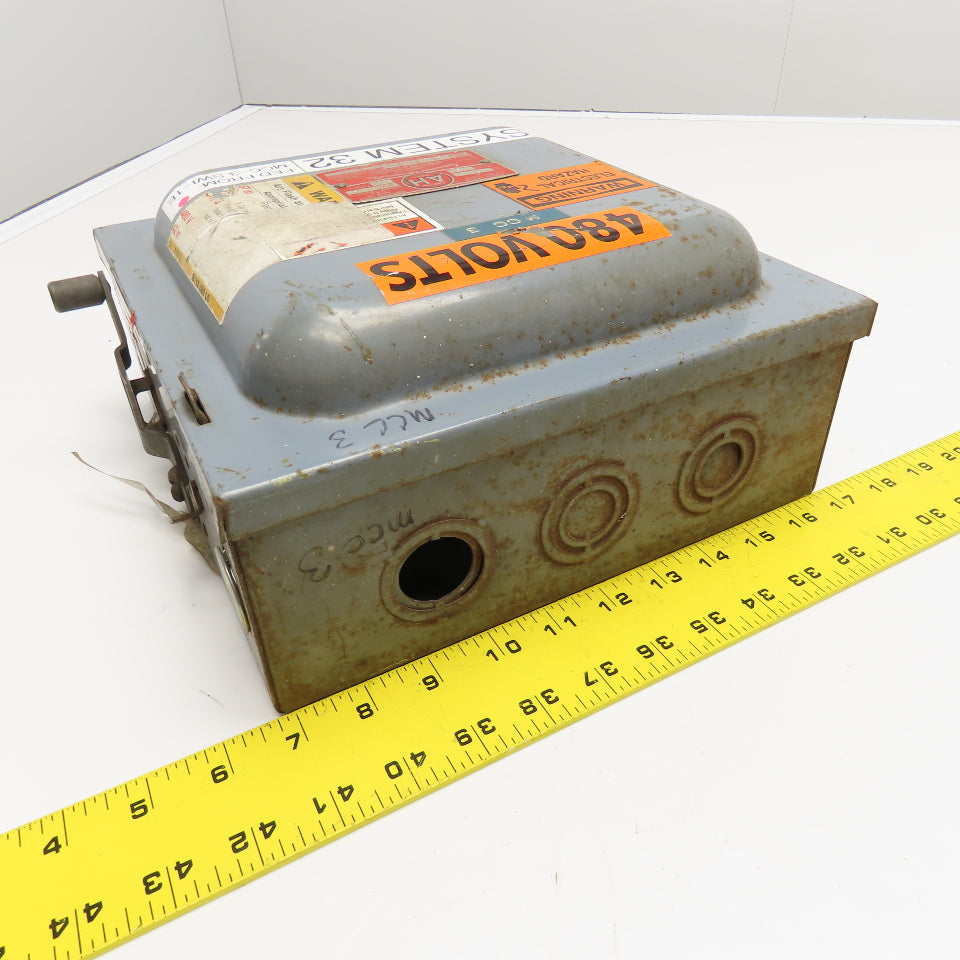Arrow Hart 27209 30A 3P 600V Non Fused Safety Disconnect Switch