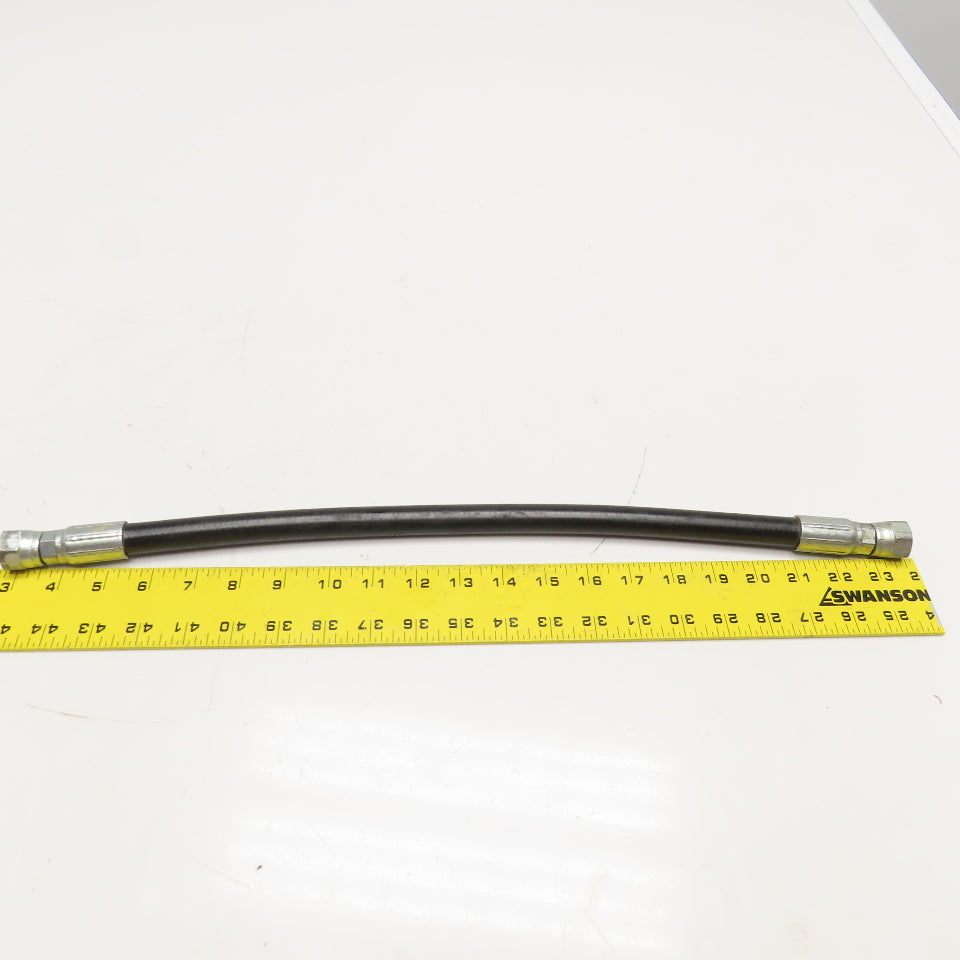 Parker 3/8" Hydraulic Hose 1/2" (-8) x 1/2" (-8) Female JIC Swivel Ends 21"