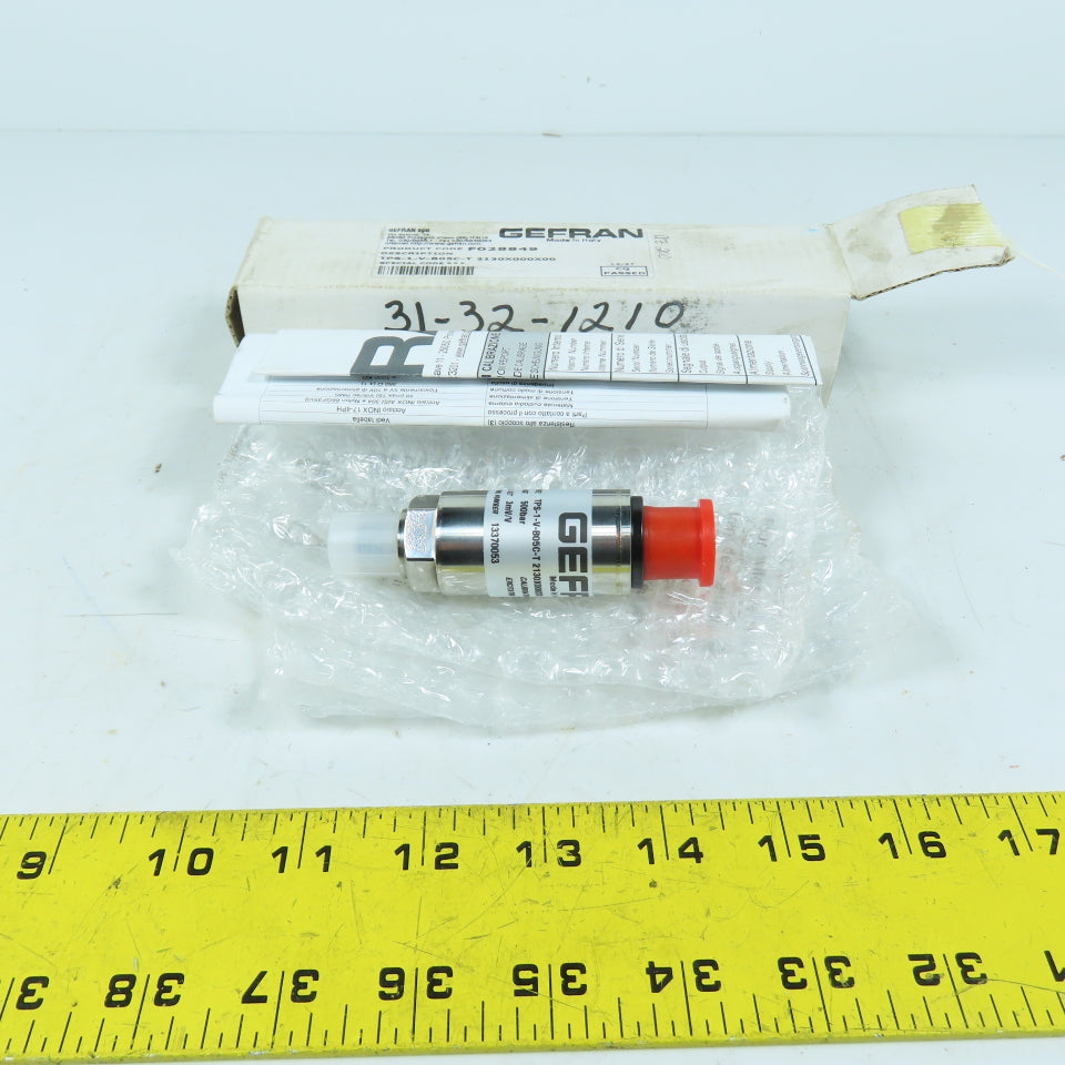 Gefran F028849 TPS-1-V-B05C-T 2130X000X00 Pressure Transducer 500 Bar 3mV/V