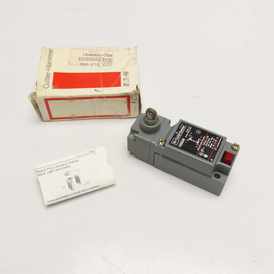 Cutler Hammer E50SAN 120VAC Roller Plunger Limit Switch NOS Bullseye cutler-hammer-e50san-120vac-roller-plunger-limit-switch-nos-bullseye