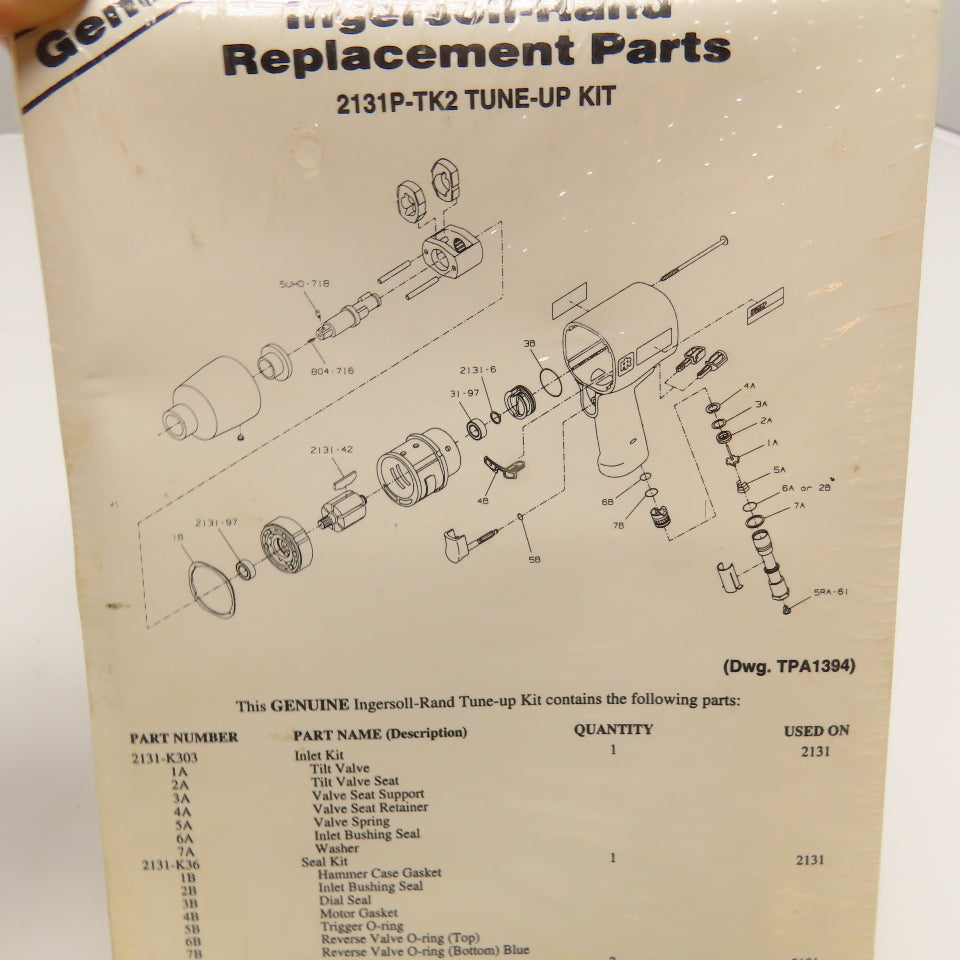 Ingersoll Rand 2131P-TK2 Professional Tools Tune-Up Kit