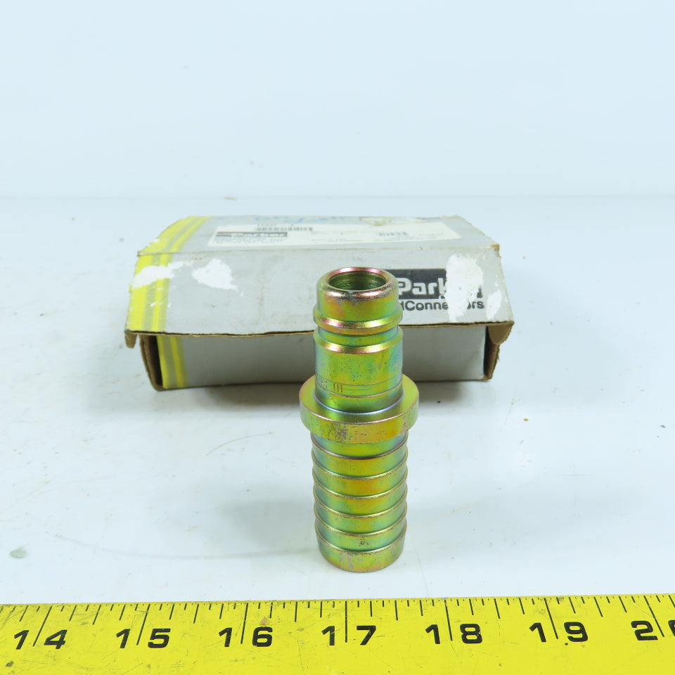 Parker H5G-J 3/4" Body x 1" Hose Barb Quick Coupler Nipple Steel