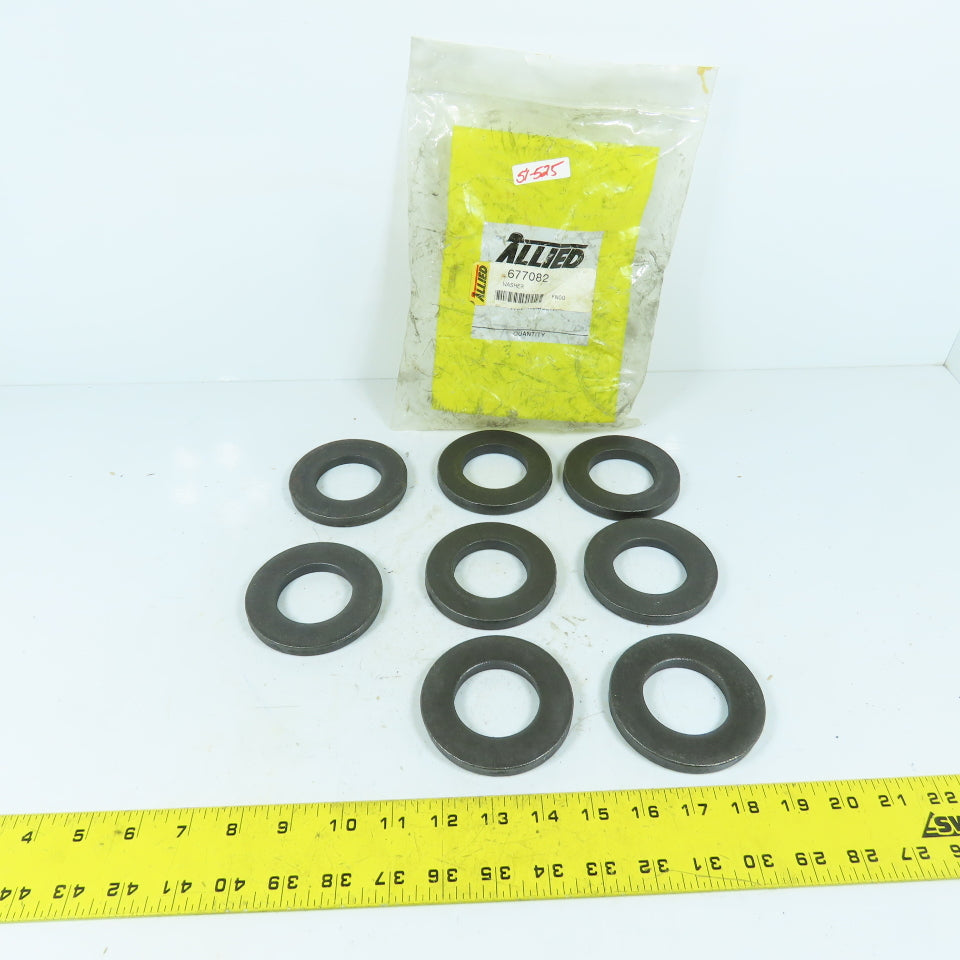 Allied 677082 Heavy Duty Flat Washers 3-3/8" OD x 1-7/8" ID x 3/8" Thick Lot/8