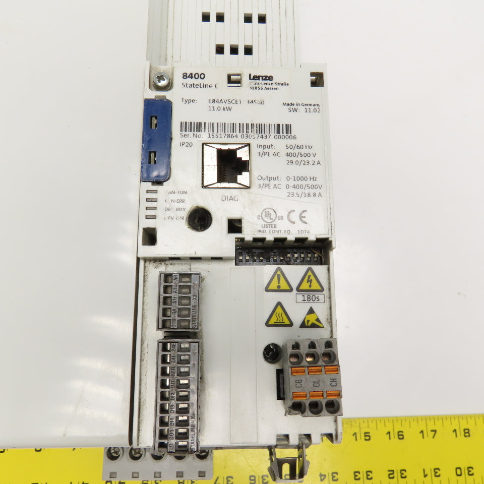 Lenze E84AVSCE1134SX0 11.0kW 400/500V 50/60Hz Input 0-1000Hz Frequency Inverter