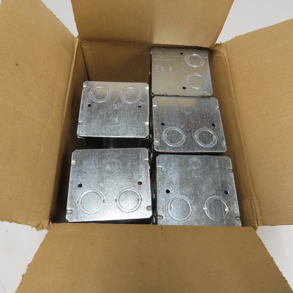 Crouse-Hinds TP693 4-Gang Masonry Box 3-1/2" Deep 1/2"-3/4" Concentric KOs Lot/5