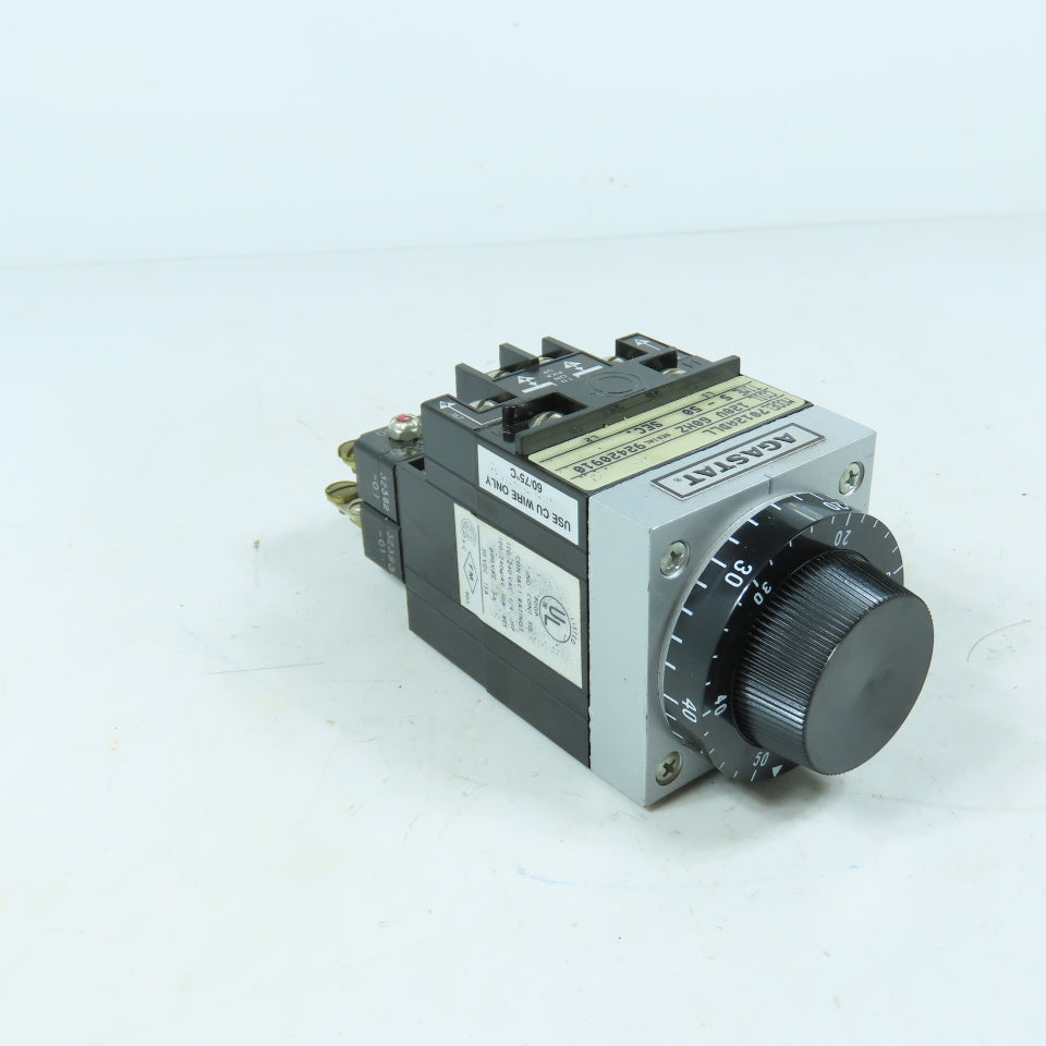Agastat 7012ADLL Timing Relay 120V Coil 5-50s On-Delay