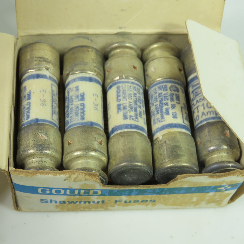Gould FT10R 10A 250V Falt-Trap Class RK5 Fuse Lot of 10