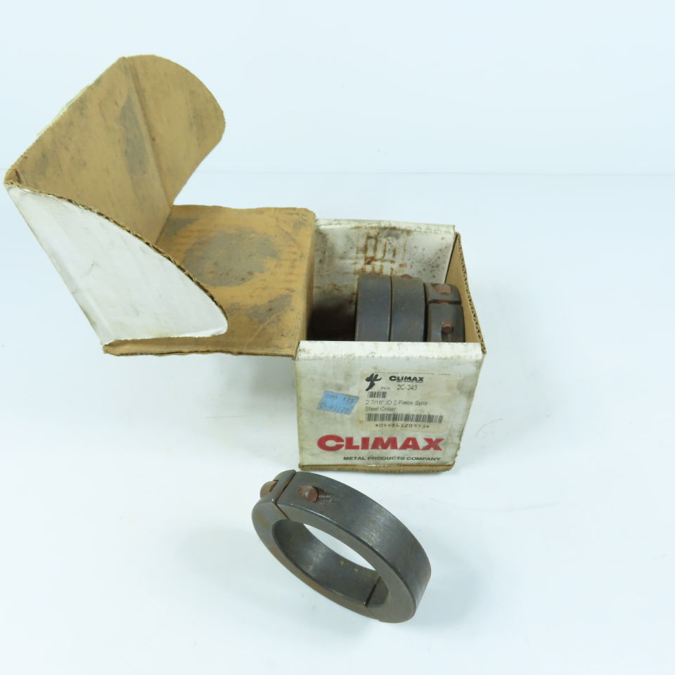 Climax 2C-243 2-7/16" ID 2-Piece Split Steel Collar Lot Of 4