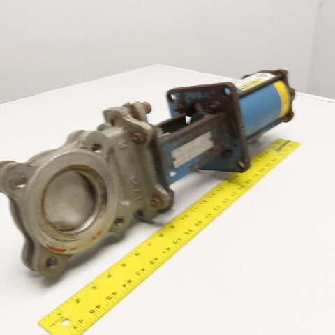 DeZurik 9262766 Fig KBD 3" Stainless Steel Knife Gate Valve Pneumatic Actuator