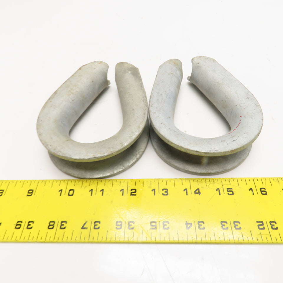 3/4" Galvanized Wire Rope Thimble Lot Of 2