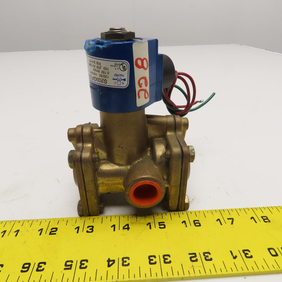 GC Valves S203GF02N5DG4 1/2" NPT 3 Way Normally Closed Solenoid Valve 120V Coil