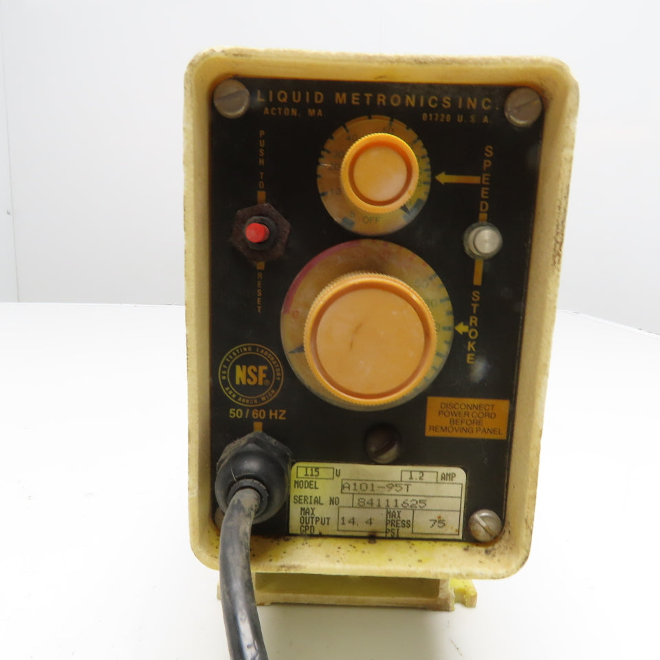 Liquid Metronics A101-95T 115V Adjustable Metering Dosing Pump 14.4GPD Max