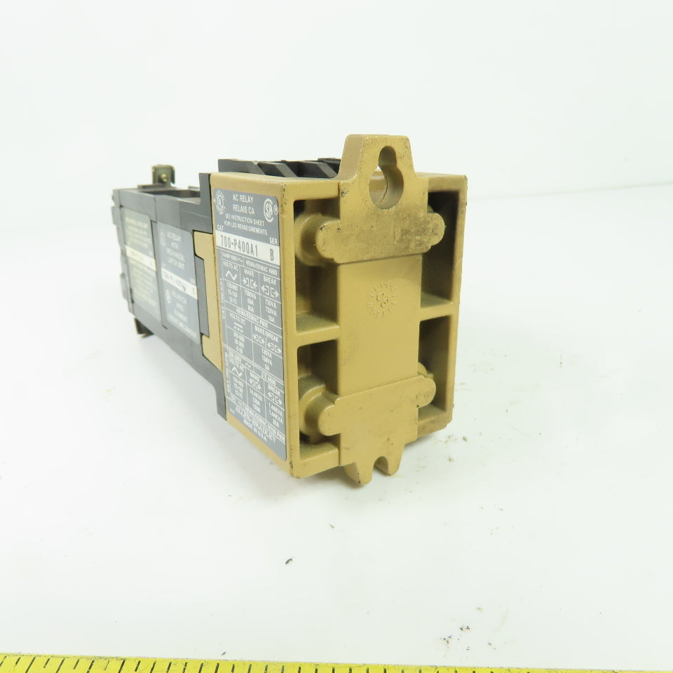 Allen-Bradley 700-P400A1 700-PLLA1 AC Relay W/ Mechanical Latch Unit 120V Coil