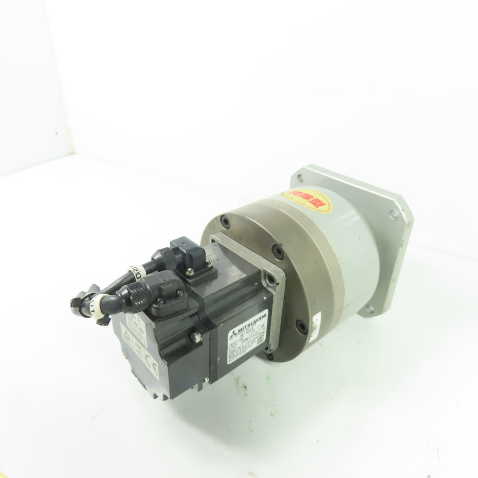 Mitsubishi Kamo HF-KP23 / BRF100SH-20G-S376 200W AC Servo Motor W/ 1/20G Reducer