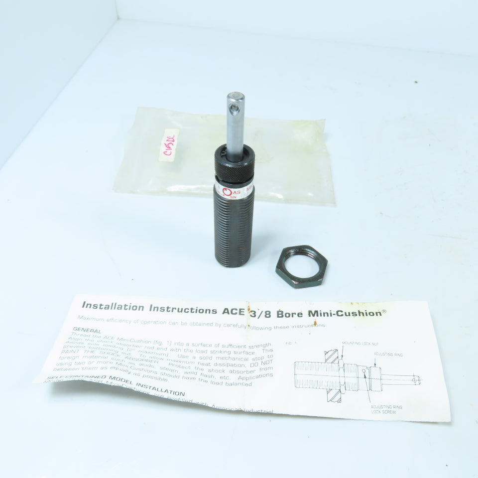 ACE Controls AS 3/8x1 Miniature Adjustable Shock Absorber 3/8" Bore 1" Stroke