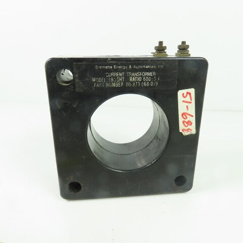 Siemens 00-873-068-019 180SHT Current Transformer Ratio 600:5 A