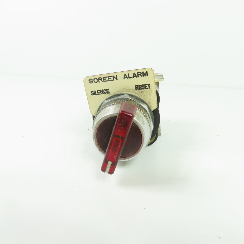 Allen-Bradley 800T-16JR20KQ1MX Red Illuminated Selector Switch 120VAC