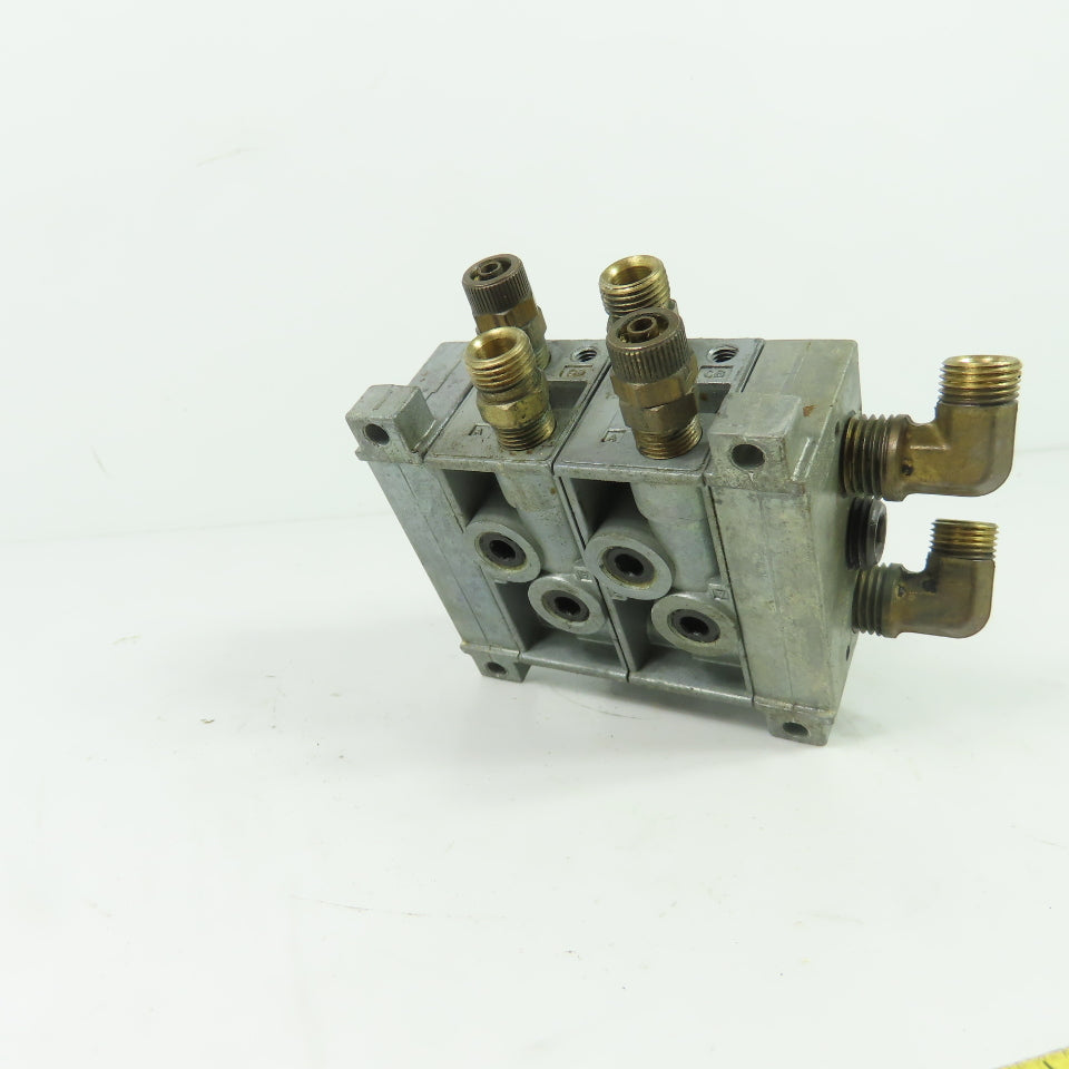 Numatics 031SA4002 2-Station Manifold Solenoid Valve Assembly 110-120VAC