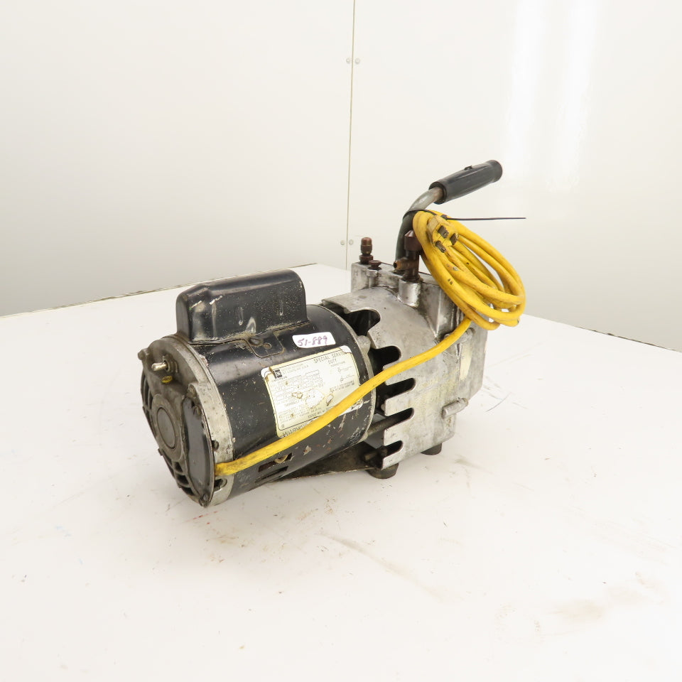 J/B Industries 10085 DV-85C Deep Vacuum Pump 3 CFM 2-Stage 1/3HP 115V