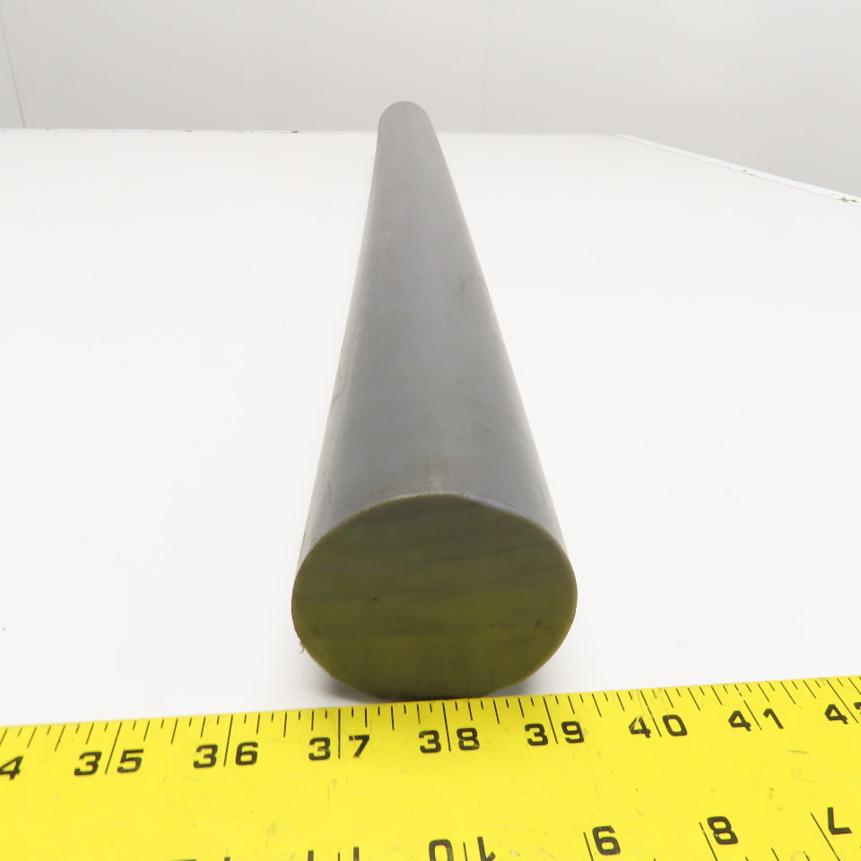 2-1/2" x 32" Solid UHMW Polyethylene Gray Bar Stock